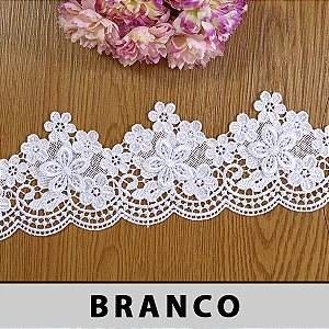 Renda Guipir Branca 3D CH-4713 (9,0cm - 12,60m)