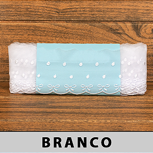 Tule Bordado Branco CH-4758 (8,0cm - 13,70m)