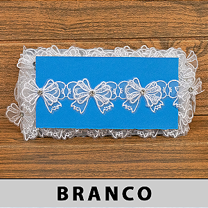 Tule Bordado 3D Branca CH-2429 (4,5cm - 12,80m)