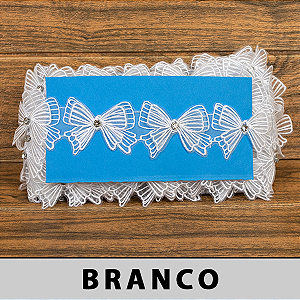 Tule Bordado 3D Branca CH-3434 (5,5cm - 12,80m)