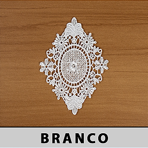 6 Peças da Aplicação Guipir Branca CH-4784 (9,0cm - 13,0cm)