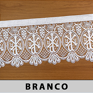 Renda Guipir Litúrgica Branca CH-2959 (19,5cm - 12,80m)