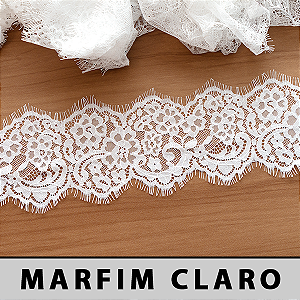 Renda Chantilly Marfim Claro CH-78615 (11,5cm - 3,0m)