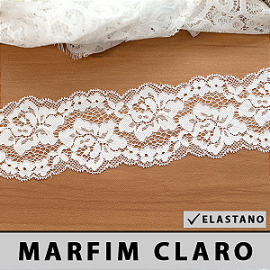 Renda Elastano Marfim Claro CH-43252 (6,0cm - 10,0m)