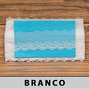 Tule Bordado Branco CH-4753 (7,0cm - 13,70m)