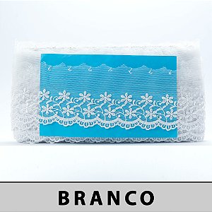Tule Bordado Branco LA-904251 (9,0cm - 13,7m)