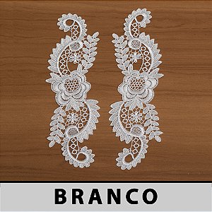 Aplicação Guipir Branco CH-3059 (8,0cm - 28,0cm)(6 pares)
