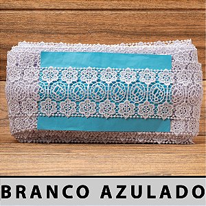 Renda Guipir Branco Azulado LA-904387 (8,5cm - 13,70m)