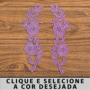 3 Pares Aplicação Guipir Colorida MH-1534/C (9,0cm - 24,5cm)