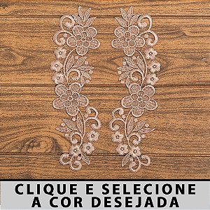 3 Pares Aplicação Guipir Colorida MH-1222/C (8,5cm - 28,0cm)