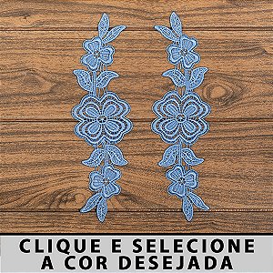 3 Pares Aplicação Guipir Colorida MH-1700/C (8,0cm - 26,5cm)