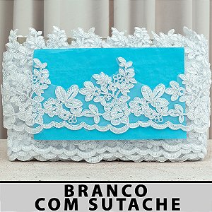 Tule Bordado Branca CH-2015 (9,5cm - 9,14m)