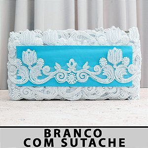 Tule Bordado Branca CH-2007S (6,5cm - 9,14m)