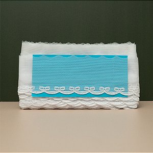 Tule Bordado Branco CH-3771 (7,5cm - 13,70m)