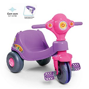 Moto infantil passeio E pedal uno rosa - calesita no Shoptime