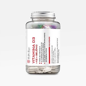 Vitamina D3 2000ui + K2 (MK7) 100mcg + Selênio 167mcg - 60 Veg Caps - The One Supps Imunidade
