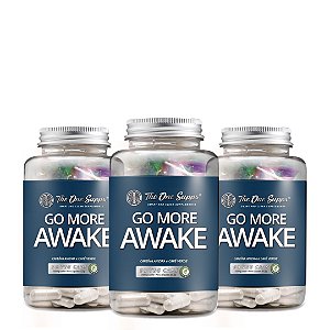 Kit com 3 Go More Awake® 90 Vegan Caps - Café Verde + Cafeína Anidra