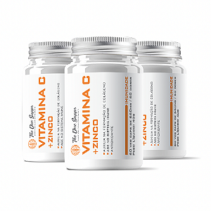 KIT com 3 Vitaminas C 500mg + Zinc 15mg + A, B1, B6 e B12 - 60 Veg Caps - The One Supps Imunidade