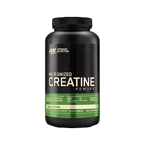 Creatina Micronizada Pó Sem Sabor 300g - 60 Doses - On - Optimum Nutrition