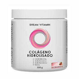 Colágeno Hidrolisado 300g Morango - Dream Vitamin