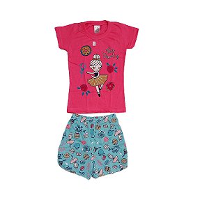 Conjunto Feminina Infantil Manga  MI9005/410 - TAM.: 4 - 8