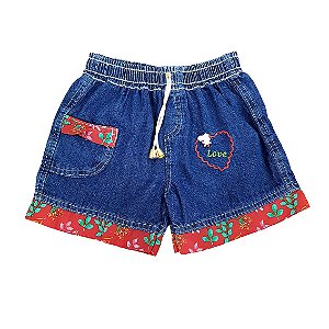 Short Fem. Inf. Jeans Barra Tactel DC1221 - TAM.: P M G GG