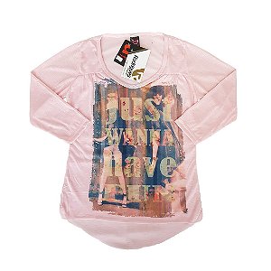 Blusa Feminina Adulto Manga Longa Sango's SG2169 - TAM.: P M G GG