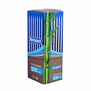 Palito Bompack de Bambu c/ 100 unid