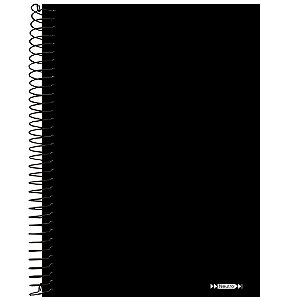 Caderno Espiral Capa Dura Universitário Preto 96 Fls 1 Matéria