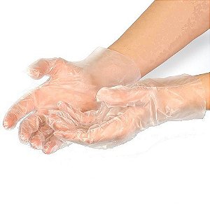 Luva Plástica Descartável c/100