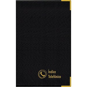 Índice Telefônico Couro Sintético 125x205mm 58fls