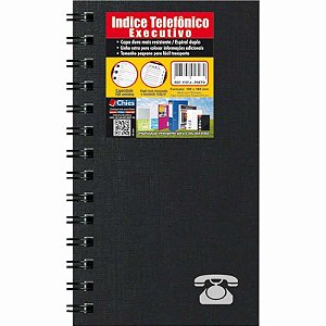 Índice Telefônico Executivo Capa Dura 100x180mm 35fls
