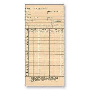 Cartão Ponto Mensal c/100