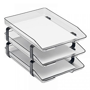 Caixa Correspondência Tripla Cristal Fixa Acrinil