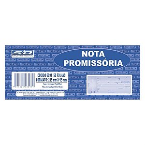 Nota Promissória 215mmx95mm 50 Folhas