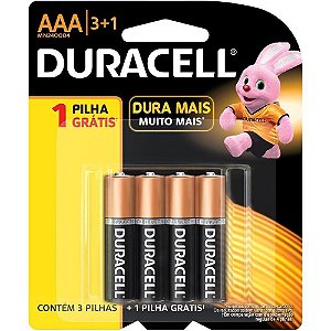 Pilha AAA Alcalina Duracell C/4