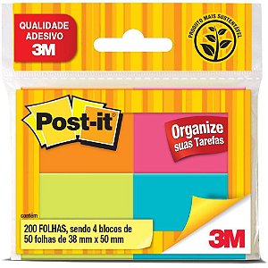 Post-it Colorido 50mmX38mm C/4