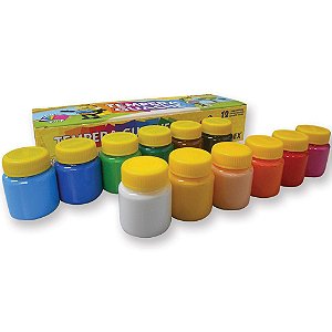 Tempera Guache Acrilex 12 Cores
