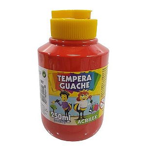 Tempera Guache Acrilex Vermelho Fogo 250ml