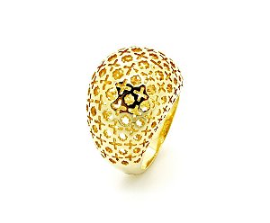 Anel Aramado Folheado a Ouro 18k