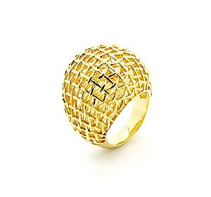 Anel Aramado Folheado a Ouro 18k