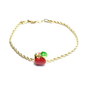 Pulseira Maçã *Semi Jóia