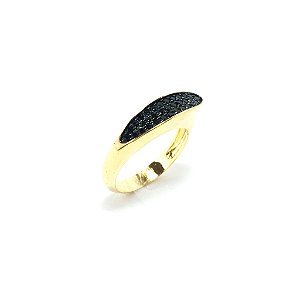 Anel Cravejado Folheado a Ouro 18k