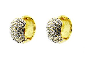 Brinco Argola Strass *Semi Jóia