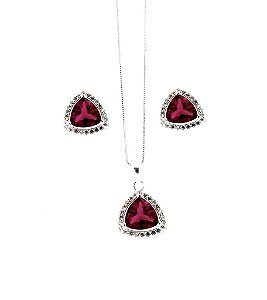 Conjunto Colar & Brinco *Prata925