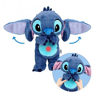 Pelucia Stitch Mexe a Orelha Boneco Disney 33cm