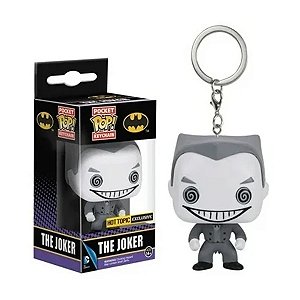 Chaveiro Pocket Pop DC Joker Coringa Preto e Branco