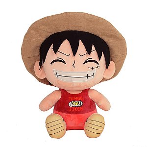 Pelucia One Piece Luffy D. Monkey Anime Boneco 25cm