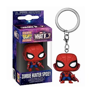 Chaveiro Pocket Pop Zumbie Hunter Spidey What If Marvel