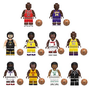 Boneco Jogador Basquete Blocos de Montar